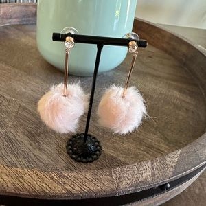 Betsey Johnson Pink Poof Earrings